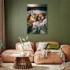murando - Funny Dog Art Canvas Print, 80 x 120 cm, 1-Piece, Bedroom view 4
