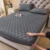 YUDEYU Quilted Fitted Sheet Mattress Protector, Dark Gray, 135 x 200 cm, 5–25 cm Height view 1