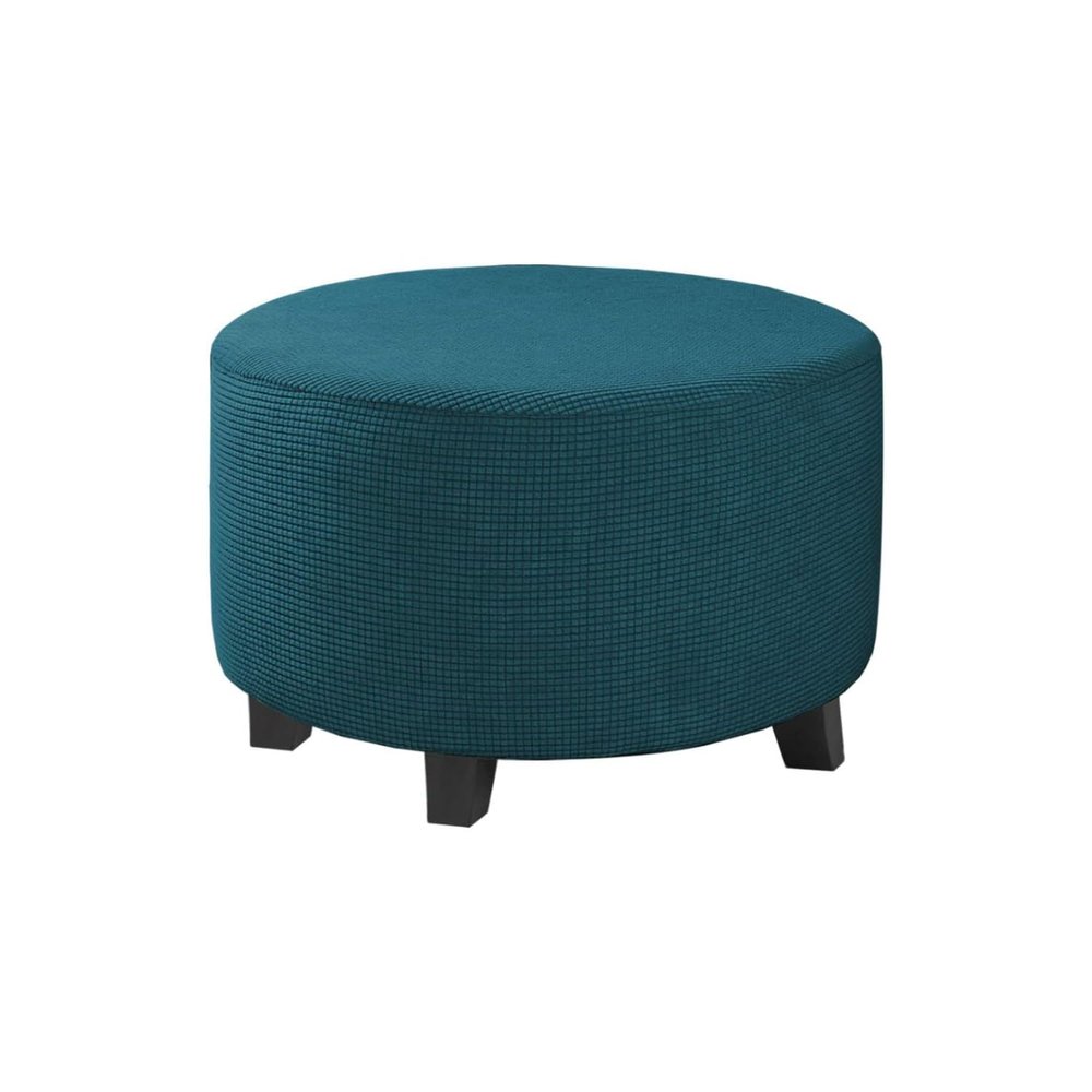 XGANGM Jacquard Stretch Cover for Round Ottomans and Stools, 45/50/60/80 cm