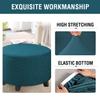 XGANGM Jacquard Stretch Cover for Round Ottomans and Stools, 45/50/60/80 cm view 4