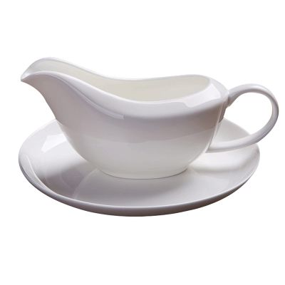 NZPOST Ceramic Sauce Boat with Stand, 1-Pack