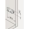 BLUM CLIP ONYX Straight Cam Mounting Plate, Steel, 3 mm Offset view 2
