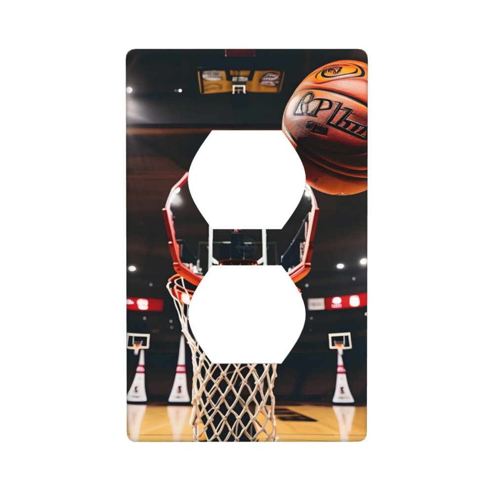Basketball Light Switch Wall Plate, Printed