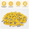 flintronic 6 mm Wire Ferrule Set, 100-Piece Cable Lug Set with Flat Quick-Disconnect Terminals, Crimp Connectors with Insulated Sleeves, Fork Cable Lugs and Storage Box view 3