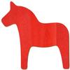 Red Wooden Dala Horse for Crafting and Decor view 1