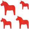 Red Wooden Dala Horse for Crafting and Decor view 2