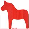 Red Wooden Dala Horse for Crafting and Decor view 3