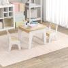 LIFEZEAL Kids Table and 2 Chairs Set with Double-Sided Drawing Board and Storage view 2