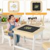 LIFEZEAL Kids Table and 2 Chairs Set with Double-Sided Drawing Board and Storage view 4