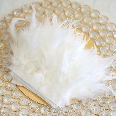 1 Yard Natural Turkey Feather Trim, 4–6 in. Wide