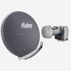 Fuba 4-Receiver Satellite System | DAA 850 A 85 cm Anthracite Aluminum Dish + DEK 417 Quad LNB (DVB-S2, HDTV, UHD 4K/8K, 3D) with LTE Interference Filter view 1