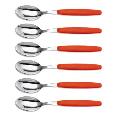 Giesser Set of 6 Red Soup Spoons