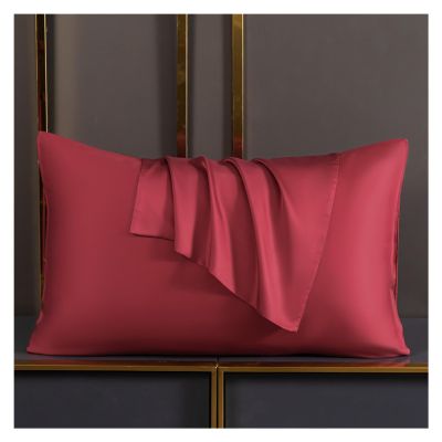 100% Silk Pillowcase, Genuine Silk, Hair and Skin Protection, Custom Sizes, Wine Red, 50 x 80 cm, 2-Pack