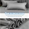 JIANINGHOME 90x200 cm Topper Fitted Sheet, Soft Brushed Microfiber view 4
