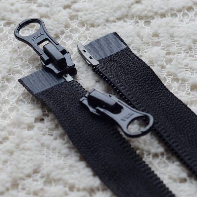 WUDOLI #5 Black Nylon Coil 2-Way Open-End Zipper, 95 cm