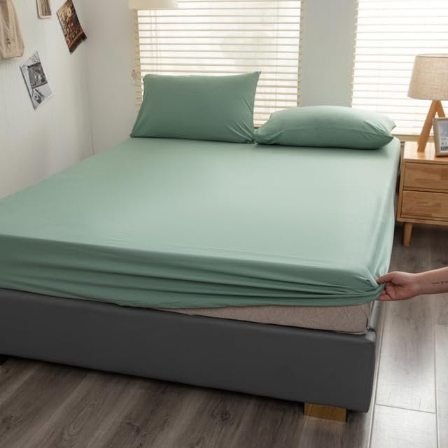 Ultra-Breathable, Extra-Soft Sheet Set for Queen-Size Beds, 100% Long-Staple Cotton, 1 Fitted Sheet, Miracle