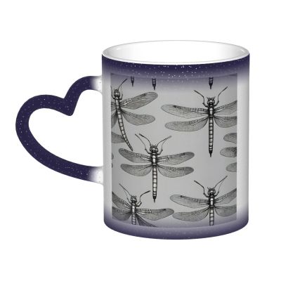 Dragonflies Gray Birthday Gift Mug for Men, Husband or Grandpa