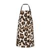FURLOU Leopard Print Waterproof Apron with 2 Pockets, Adjustable, Black, One Size view 2