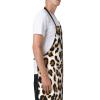 FURLOU Leopard Print Waterproof Apron with 2 Pockets, Adjustable, Black, One Size view 3
