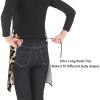 FURLOU Leopard Print Waterproof Apron with 2 Pockets, Adjustable, Black, One Size view 4