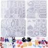 ZQYSING Resin Earring Molds, Assorted Shapes, Silicone Pendant Molds, 4 Pieces view 1