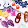 ZQYSING Resin Earring Molds, Assorted Shapes, Silicone Pendant Molds, 4 Pieces view 2
