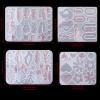 ZQYSING Resin Earring Molds, Assorted Shapes, Silicone Pendant Molds, 4 Pieces view 3
