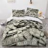 Dollar Cash Duvet Cover Set 220 x 240 cm, 3-Piece, with 2 Pillowcases view 2