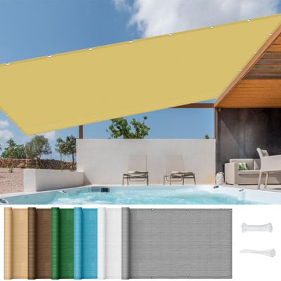 WEIZERO Rectangular Shade Sail 4 x 5 m, Breathable UV Protection, Cream