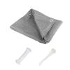Rectangular Shade Sail 3.4 x 3.4 m, Breathable, UV Protection, with Grommets and Rope, Light Gray view 1