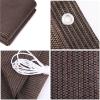 Rectangular Shade Sail 3.4 x 3.4 m, Breathable, UV Protection, with Grommets and Rope, Light Gray view 3