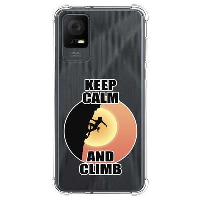 Tumundo Silicone Shockproof Case for TCL 408 – Climbing Woman Design
