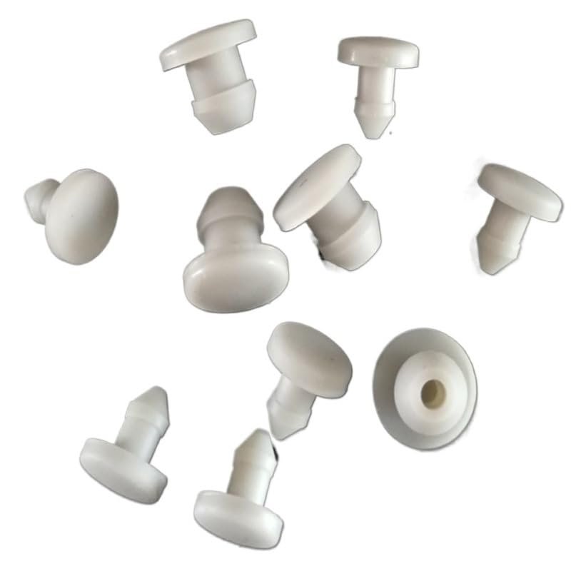 WALNUTS White Solid Silicone Rubber Caps, 2.5–14 mm, Tapered Plug Covers, Push-On Seals, End Caps (White, 5 pcs, 17 mm)