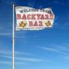 Dsoluuing Cool Dorm Flags, Welcome to Our Backyard Bar, Proudly Serve Whatever You Bring Flag, Backyard Bar Decor (Green, 60 x 90 cm) view 4