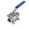 Three-Piece Stainless Steel Ball Valve, 3-Way Diverter, 1/2"–2" DN15–DN50 view 1