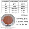 SAGIDAR Rotating Serving Tray, Solid Wood Lazy Susan, 360° Rotation, 16 mm Thick view 2