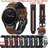 MGTCAR 22/26 mm Leather Silicone QuickFit Smartwatch Band for Garmin Fenix 7/7X, 6/6X, 5X, 5 Plus, 3HR, 945, 955, S60, S62, Agate view 2