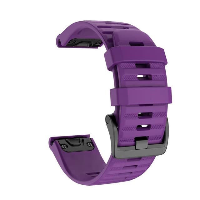 EPANO 26/20/22 mm Silicone Sport Band for Garmin Fenix 6X/6/6S Pro, 7X/7, 5X/5/5S, 3/3HR Smartwatches, Quick-Release, Agate