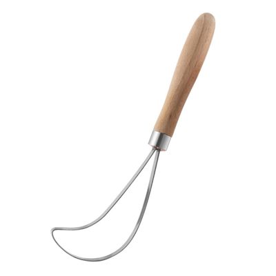 BESTonZON Stainless Steel Coconut Meat Remover with Wooden Handle
