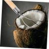 BESTonZON Stainless Steel Coconut Meat Remover with Wooden Handle view 4