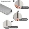 Satanga Edge Nickel Finger Pulls for Cabinets, Aluminum Flat Hidden Back-Mount Handles, 10-Pack, 3-3/4-Inch Hole Center view 3