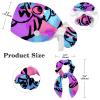 HOHODIY Adjustable Work Cap with Buttons, Tiger Print with Bow and Hair Tie, Multicolor 04, M/L view 2