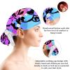 HOHODIY Adjustable Work Cap with Buttons, Tiger Print with Bow and Hair Tie, Multicolor 04, M/L view 3