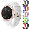 HKIDKK 20mm Smartwatch Band for Garmin Fenix 6S Pro, 6S, 5S Plus, Quick-Release Silicone Strap, Rose Gold Buckle, Agate view 2