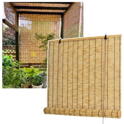 Light-Filtering Bamboo Reed Roller Blind, Custom Widths
