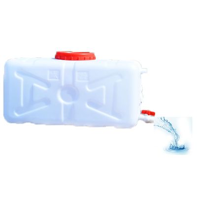 Water Container with Spigot, 25/30/50 L, White, 22.5 × 11.6 × 11.4 in