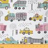 Cartoon Car Children's Upholstery Fabric with Cute Lion, Elephant and Dinosaur Designs, 184 × 150 cm view 1