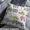 Cartoon Car Children's Upholstery Fabric with Cute Lion, Elephant and Dinosaur Designs, 184 × 150 cm view 4