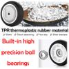 ESOYAWE Heavy-Duty TPR Rubber Swivel Casters, 4-Pack, 2.5/3/4/5 in, M10/M12 Threaded Stem view 3