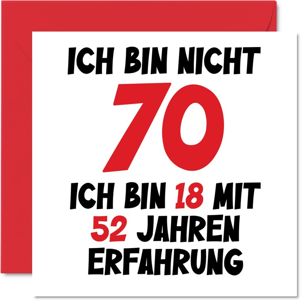 Stuff4 Funny 70th Birthday Card for Men and Women